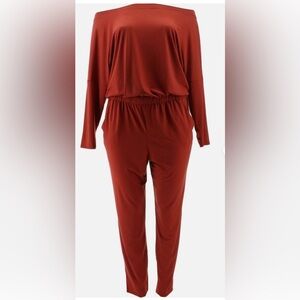 NWOT Brittany Humble Burnt Henna Jumpsuit, 2X